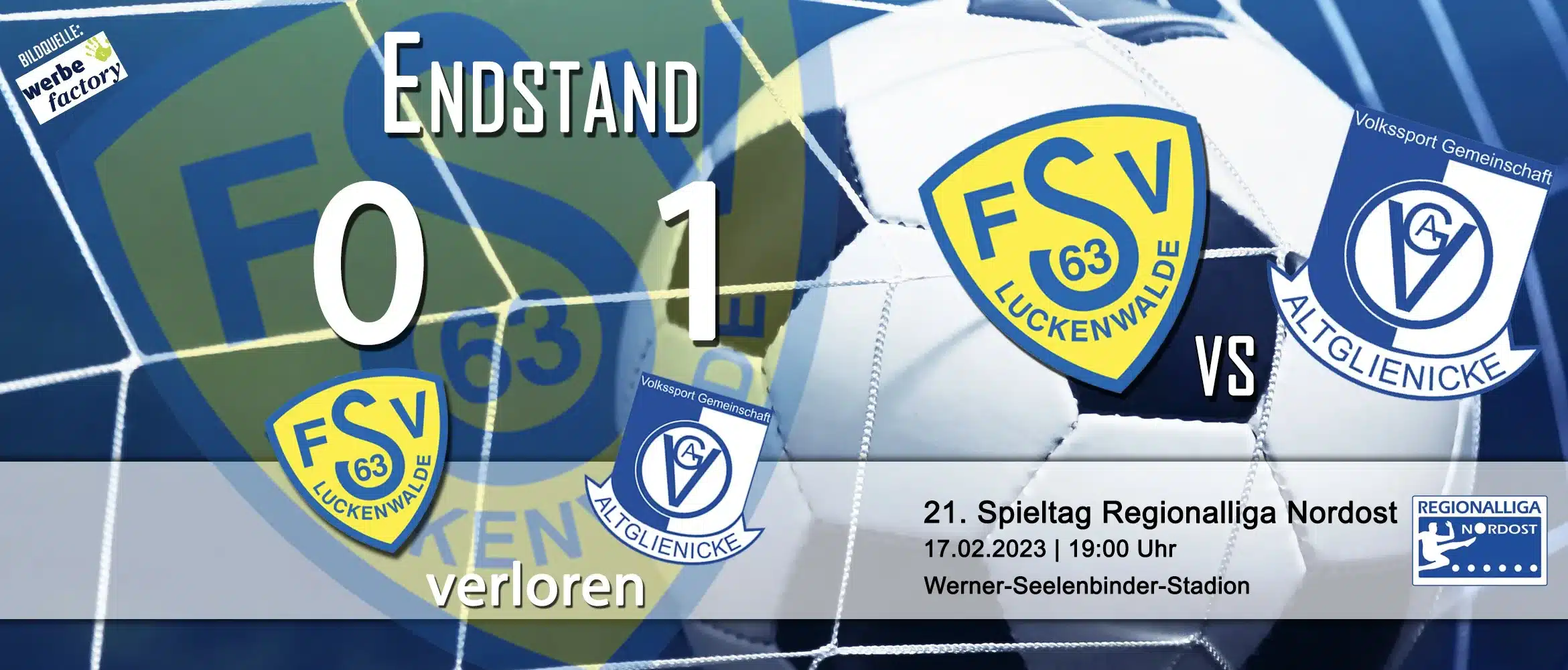 FSV-Serie gegen Altglienicke gebrochen 2 FSV-Serie gegen Altglienicke gebrochen 2