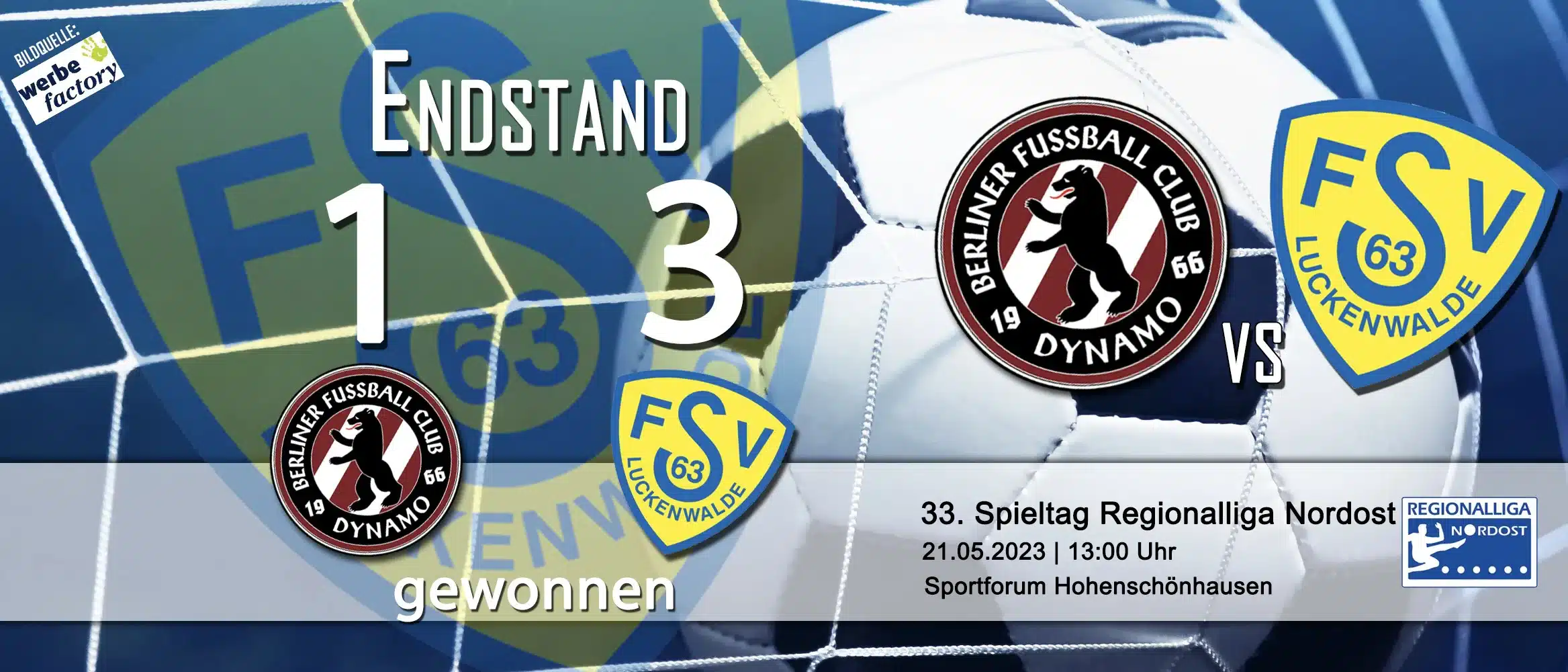 Überraschender zweiter Saisonsieg gegen den BFC Dynamo 2