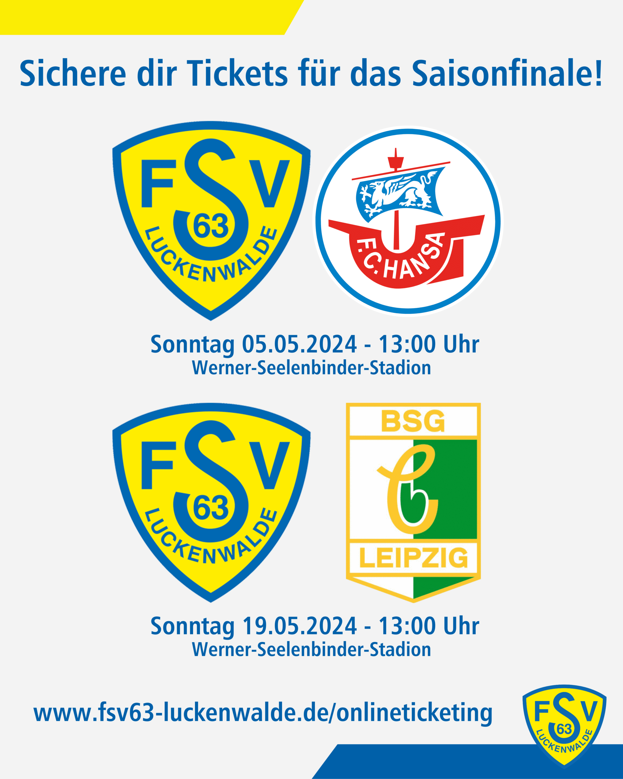 Saisonfinale mit zwei attraktiven Heimspielen 1 Saisonfinale mit zwei attraktiven Heimspielen 1