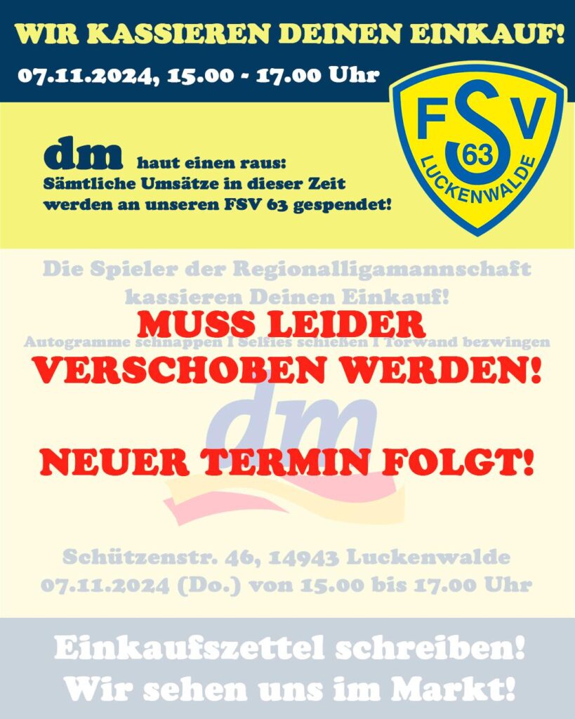 ACHTUNG: Termin bei dm muss verschoben werden 1