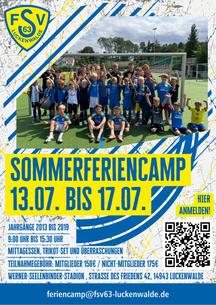 Anmeldung für FSV-Feriencamps in diesem Jahr startet 2