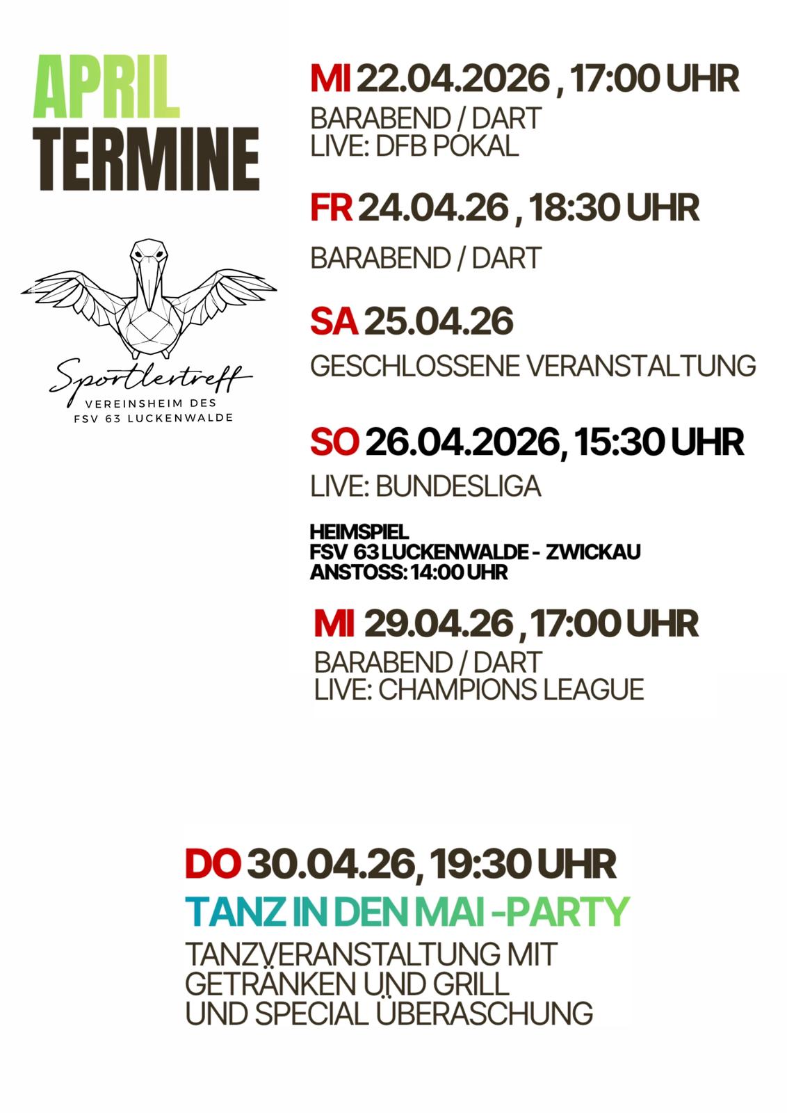 Sportlertreff - Vereinsheim des FSV 63 Luckenwalde 2