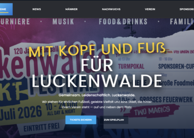 Homepage des FSV 63 Luckenwalde präsentiert sich im neuen Gewand 1