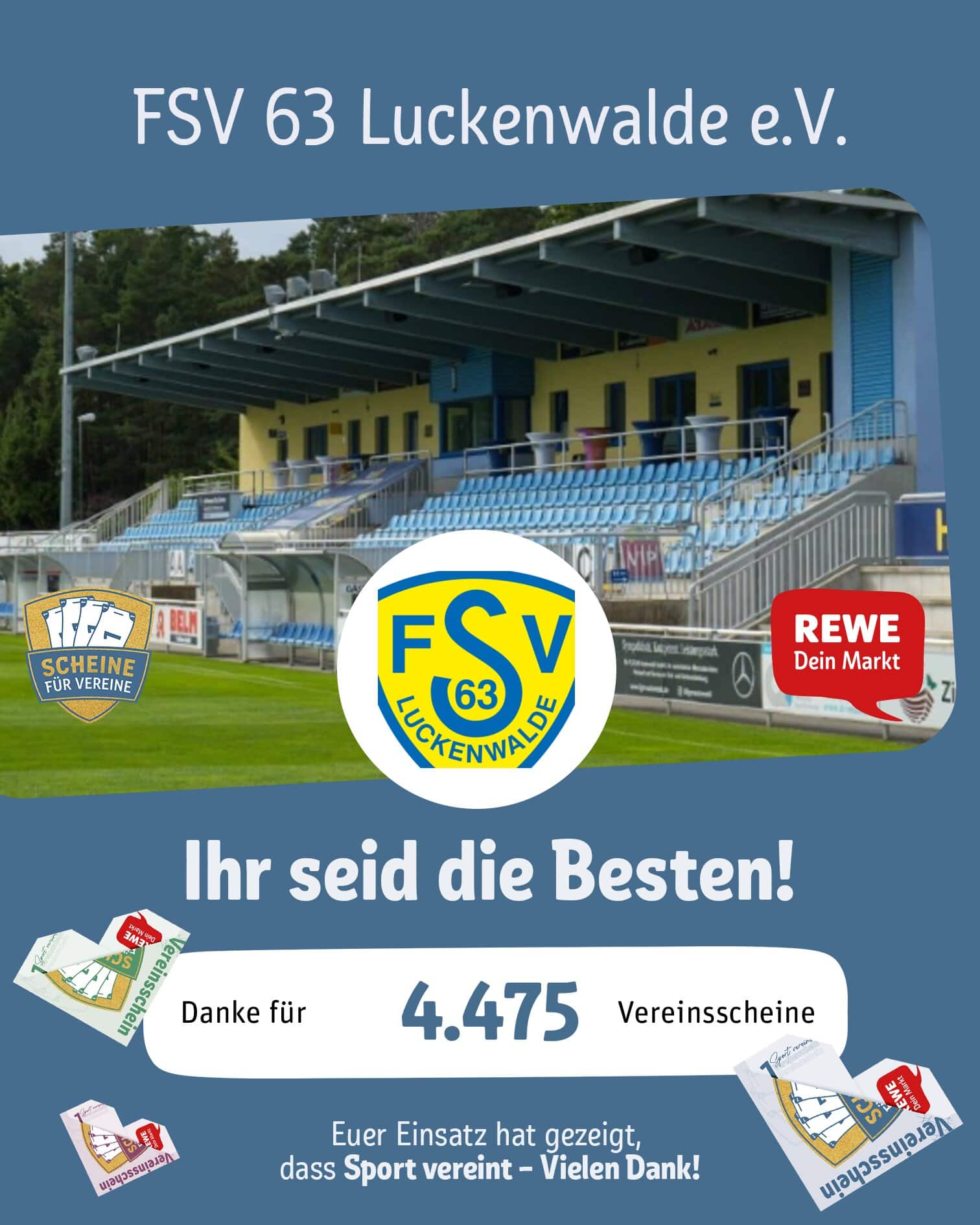 Scheine für Vereine - Wir sagen Danke 1